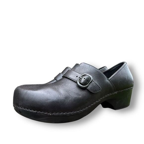 Dansko Tamara Black Leather Slip on Clog Mules Shoes EU 42 Women's size 11.5-12 - Picture 7 of 13